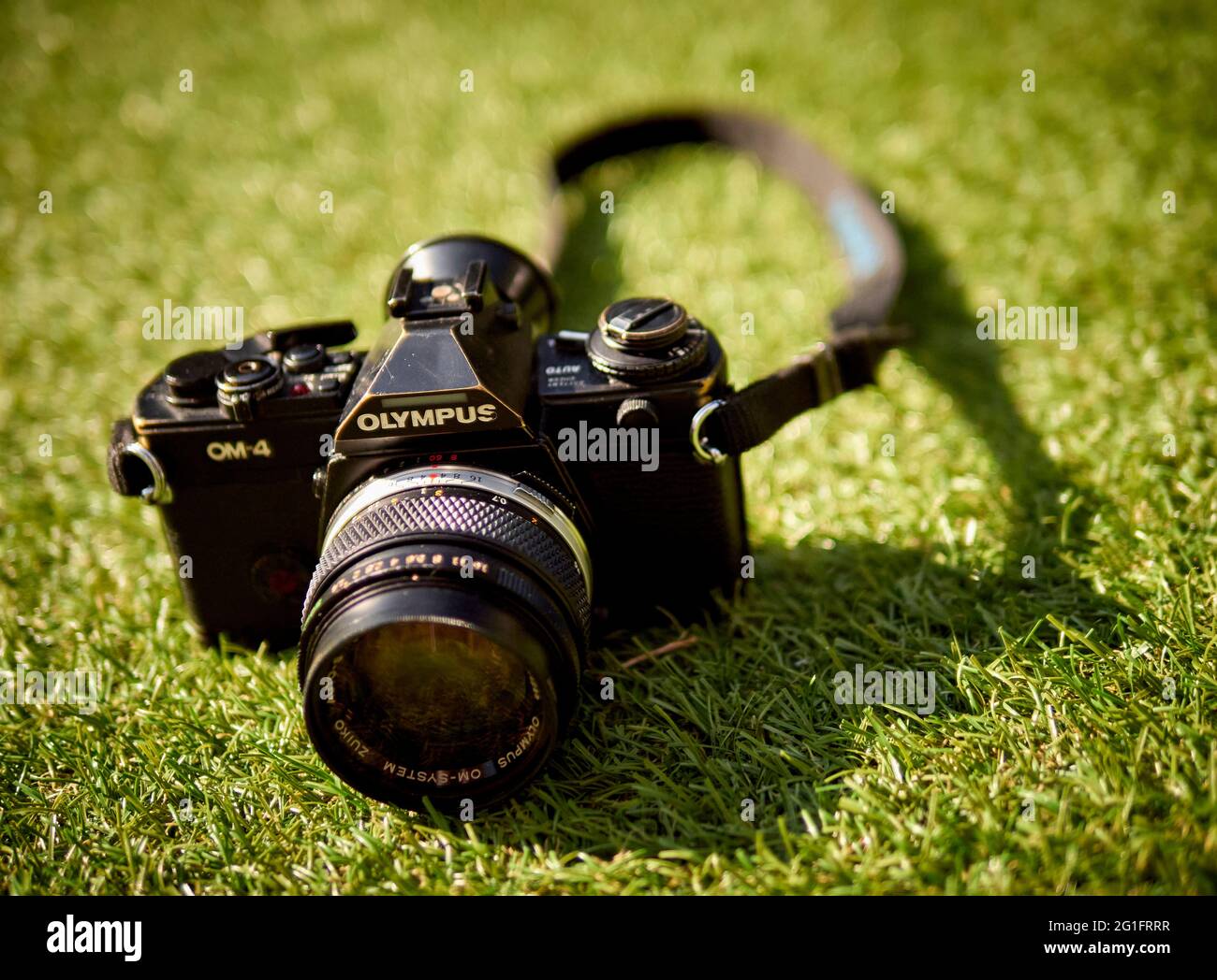 Olympus OM4 telecamera reflex a obiettivo singolo con pellicola da 35 mm, la OM4 è stata introdotta per la prima volta nel 1983 e la produzione è terminata nel 1987 Foto Stock