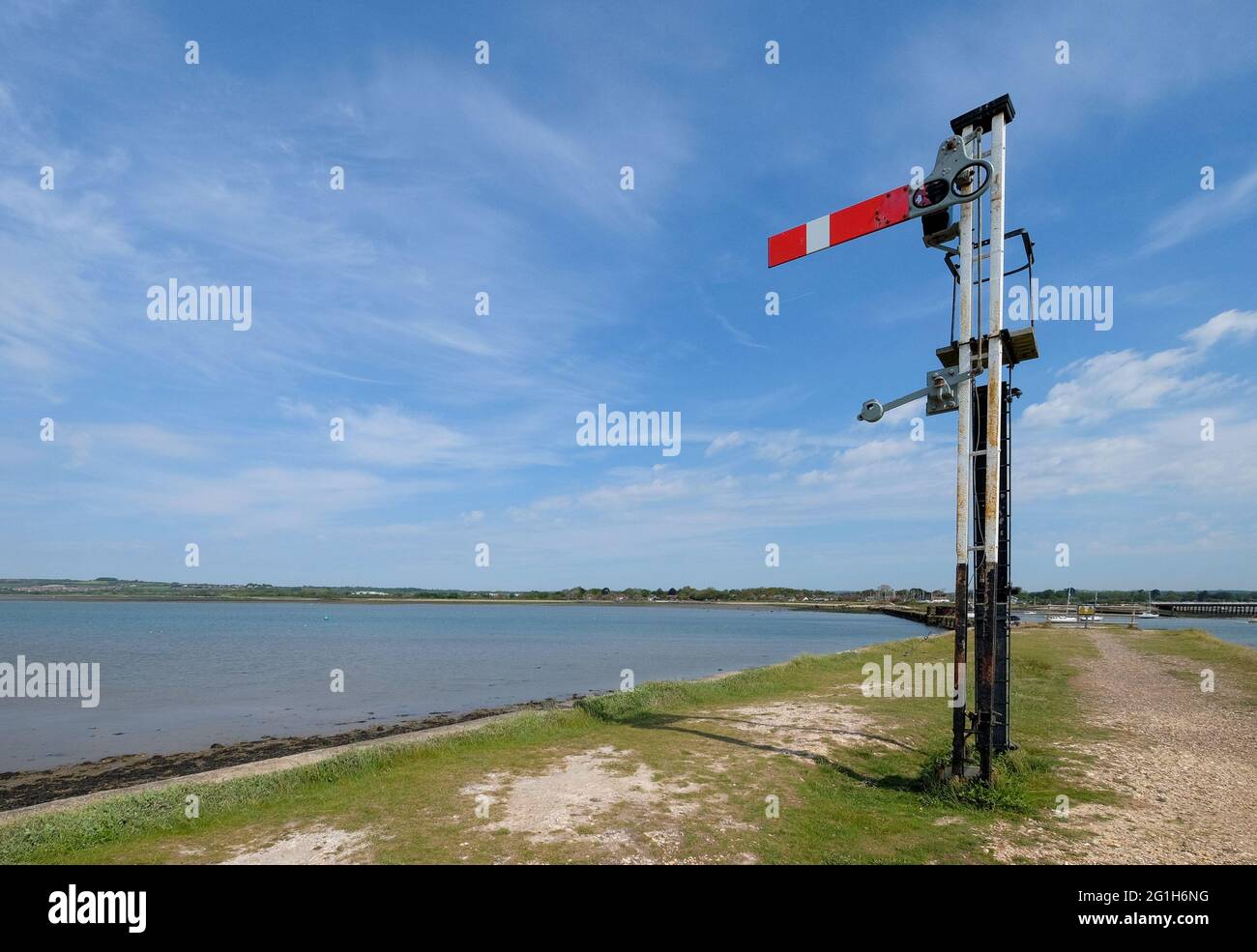 Hayling Island Billy Trail, un sentiero pedonale e pista ciclabile su una vecchia linea ferroviaria. Foto Stock