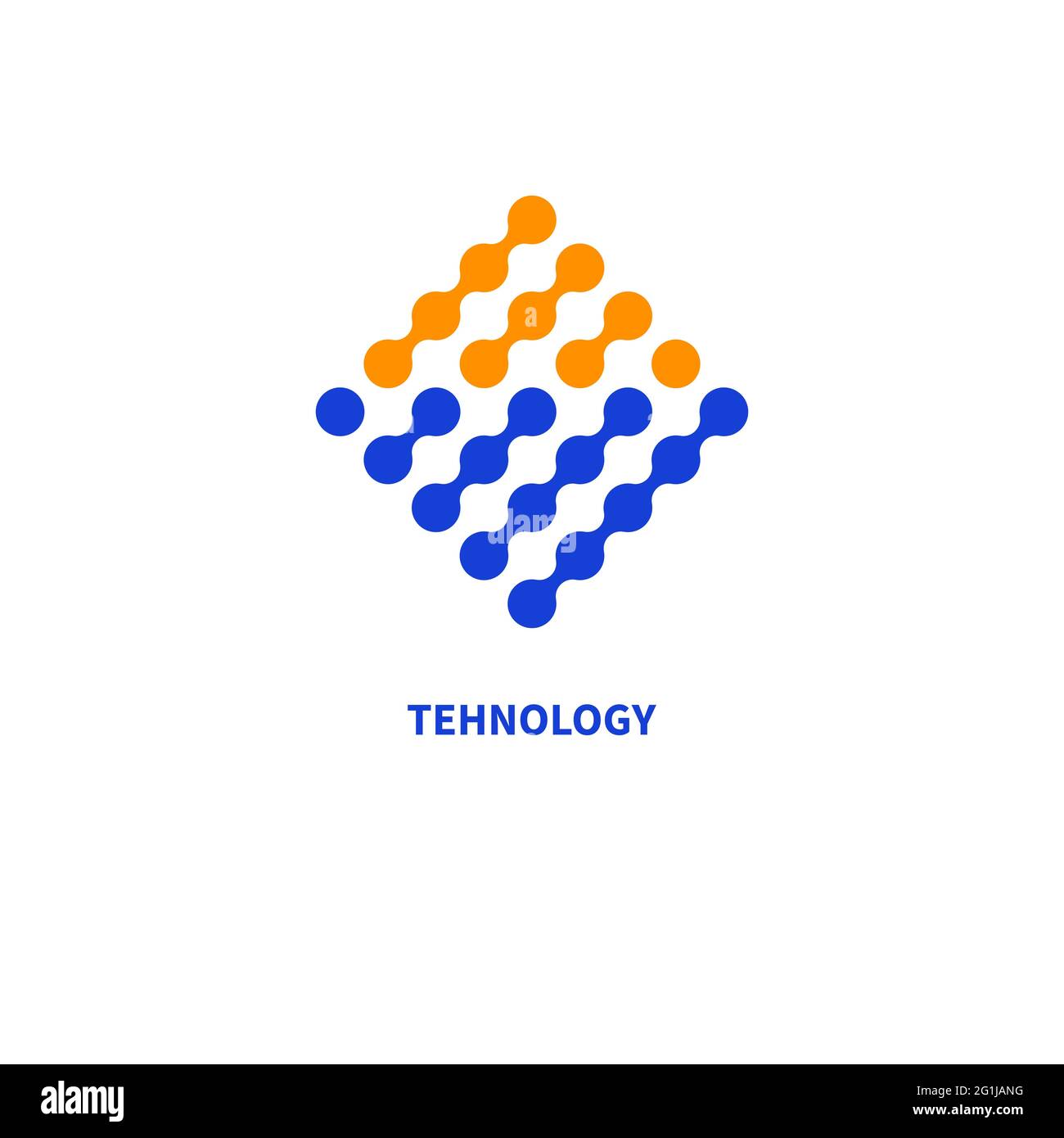 Icona aziendale a forma di rhombus. Simbolo piatto astratto geometrico. Tecnologie digitali segno moderno Illustrazione Vettoriale