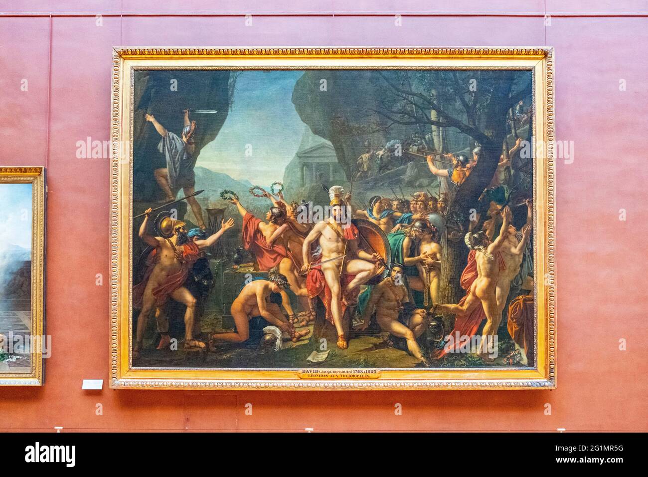 Francia, Parigi, zona dichiarata Patrimonio Mondiale dall'UNESCO, Museo del Louvre, Leonidas a Thermopylae Foto Stock