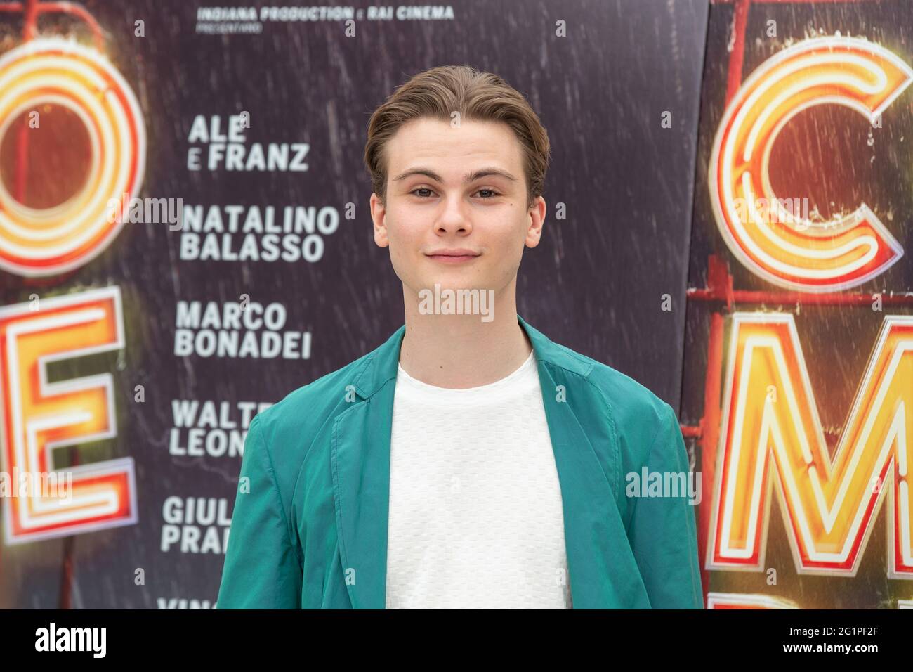 Roma, Italia. 07 giugno 2021. L'attore italiano Giulio Pranno durante la fotocellula del film italiano 'Comedians' (Foto di Matteo Nardone/Pacific Press) Credit: Pacific Press Media Production Corp./Alamy Live News Foto Stock