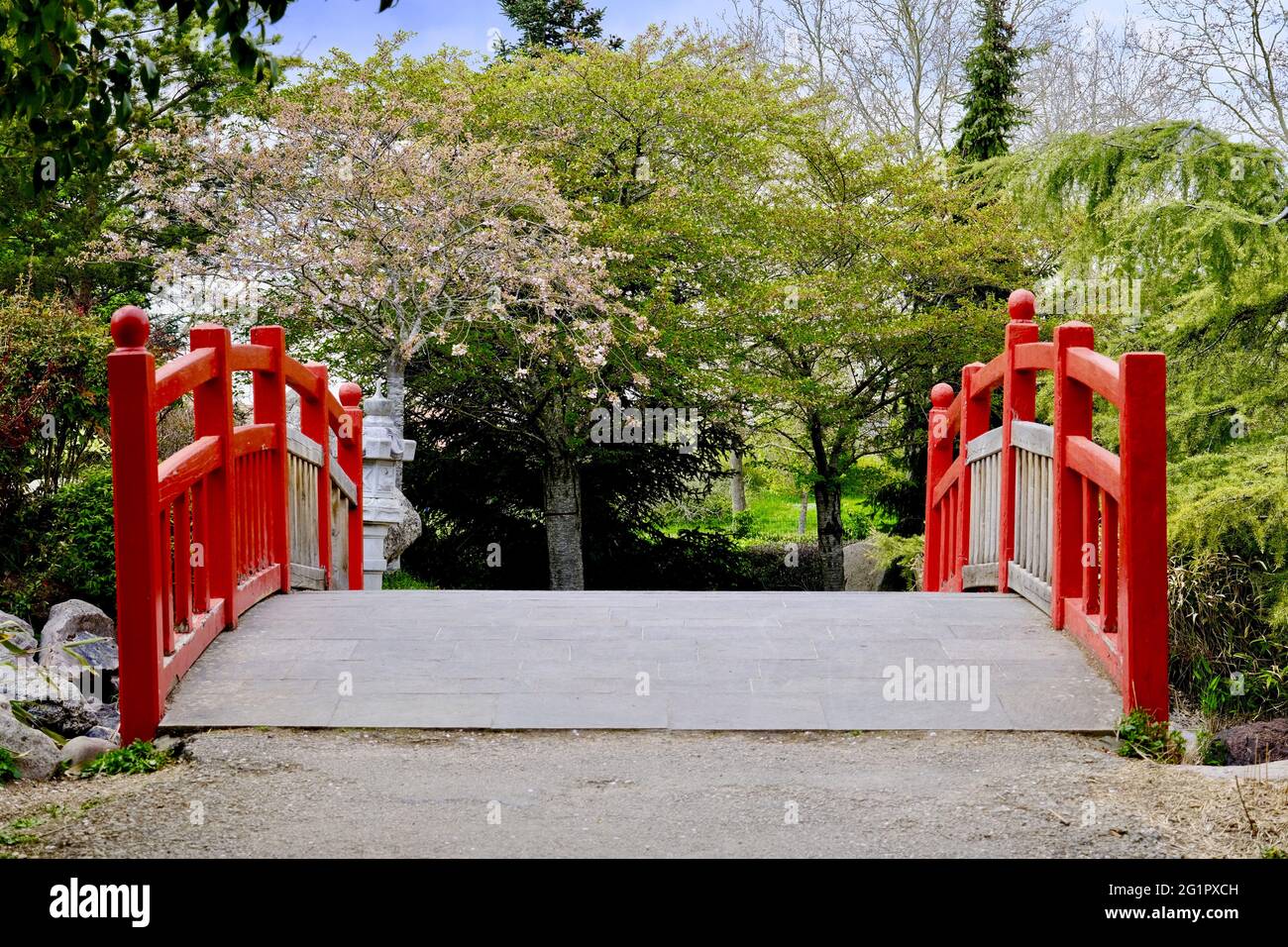 Francia, Cote d'Or, Digione, Parco di Suzon, il giardino giapponese Foto Stock