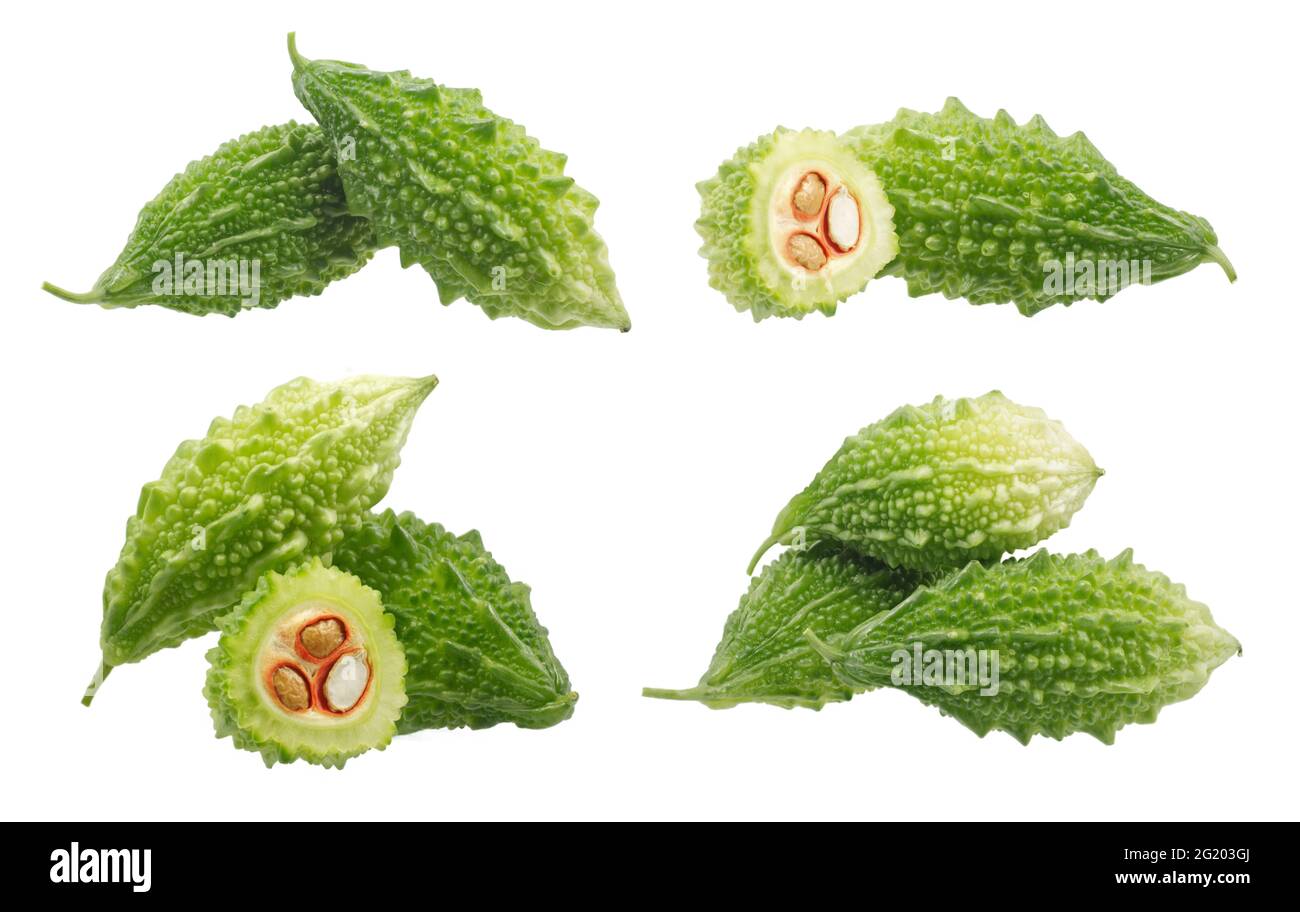 Gourd amaro isolati su sfondo bianco Foto Stock