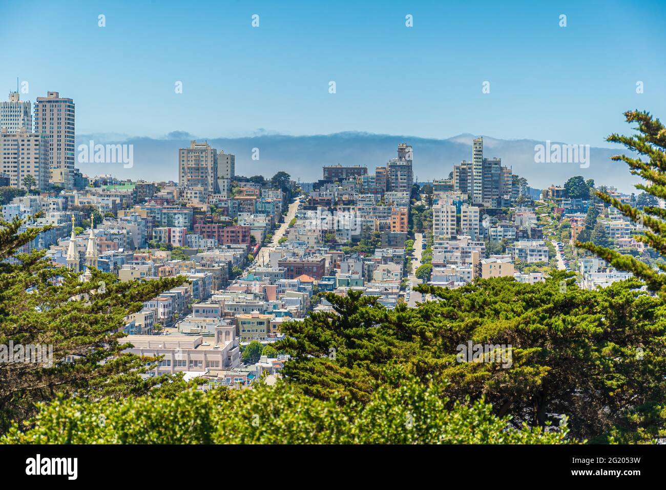 Case urbane a San Francisco Foto Stock