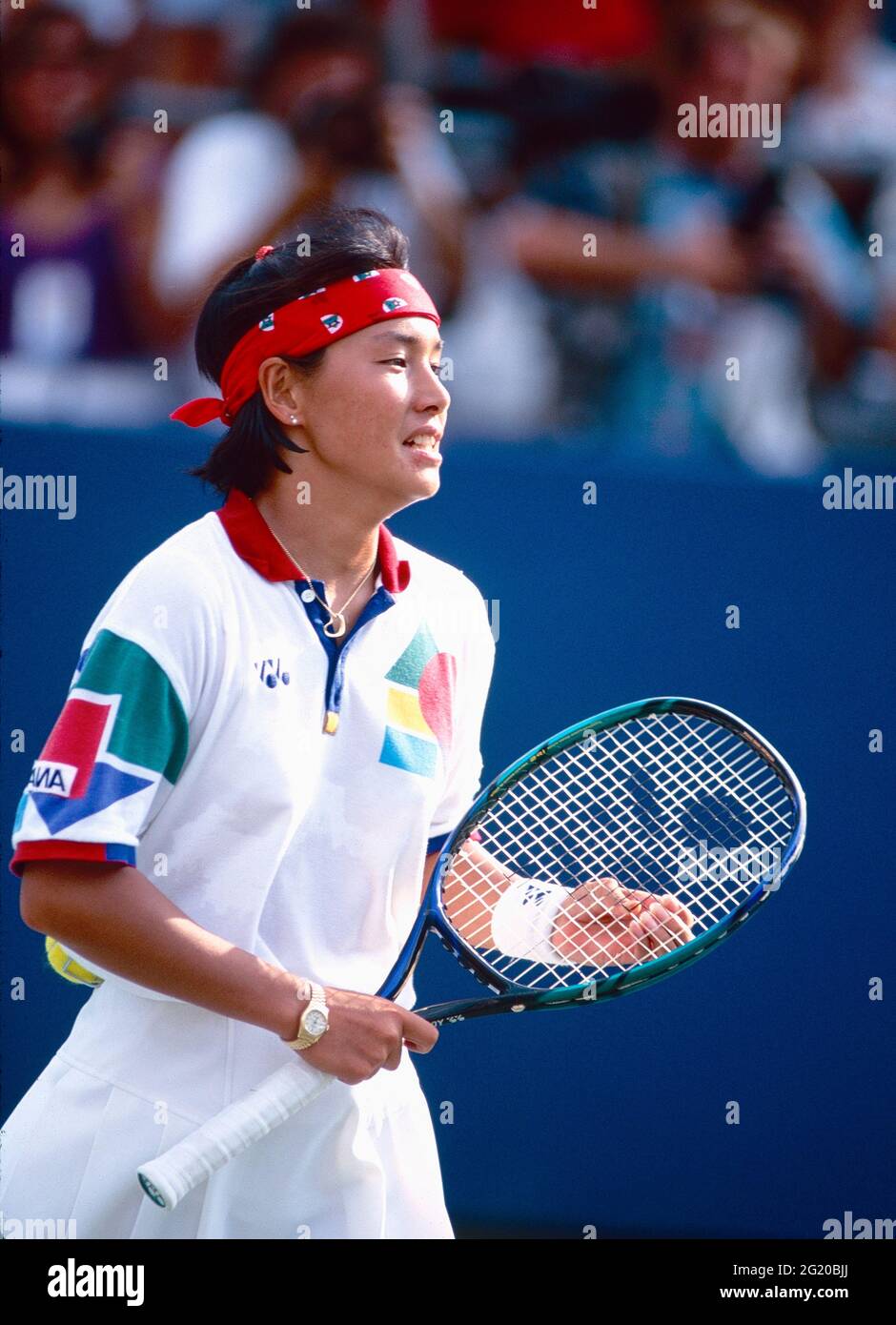 Tennista giapponese Kimiko Date, apertura USA 1993 Foto Stock
