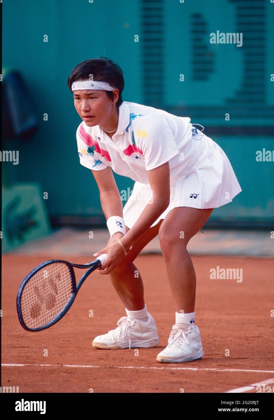 Tennista giapponese Kimiko Date, Roland Garros, Francia 1992 Foto Stock