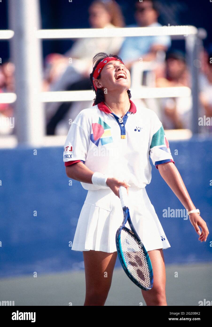 Tennista giapponese Kimiko Date, apertura USA 1993 Foto Stock