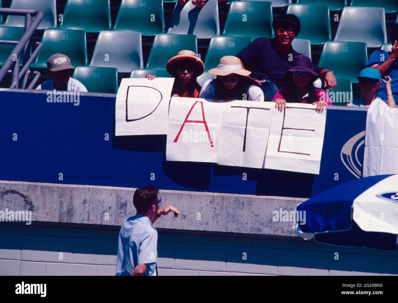 Tifosi del tennista giapponese Kimiko Date, Australian Open 1994 Foto Stock