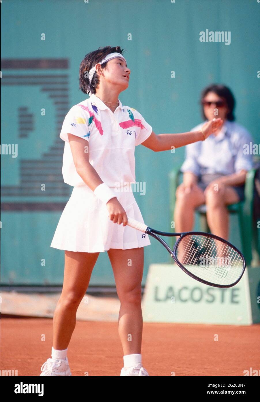 Tennista giapponese Kimiko Date, Roland Garros, Francia 1992 Foto Stock