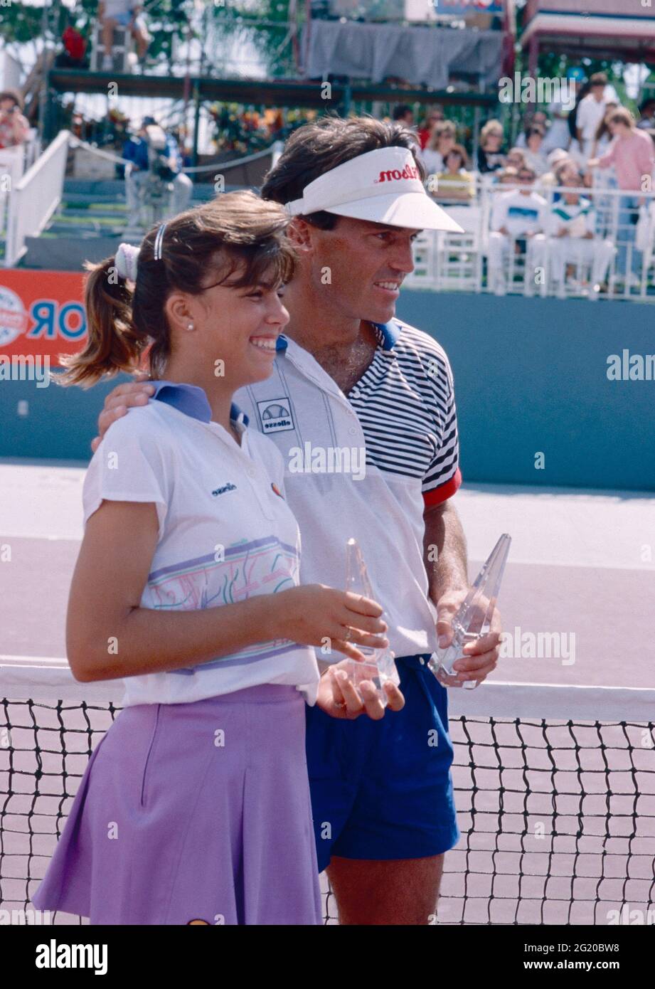 Il tennista americano Jennifer Capriati e A. Mill, anni '90 Foto Stock