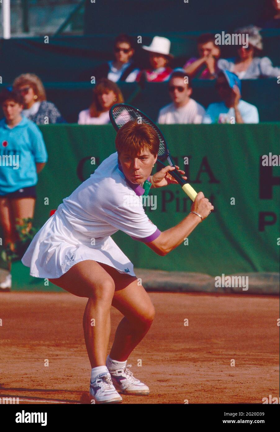 Tennista italiano Sandra Cecchini, internazionali Roma, Italia 1990 Foto Stock