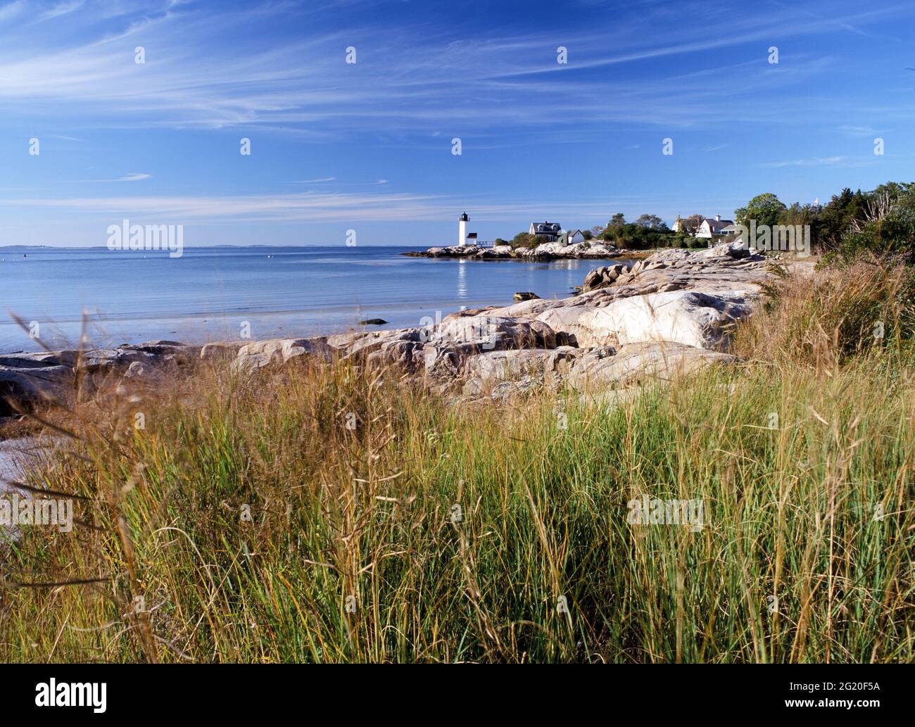 Annisquam Faro di Gloucester, Massachusetts Foto Stock