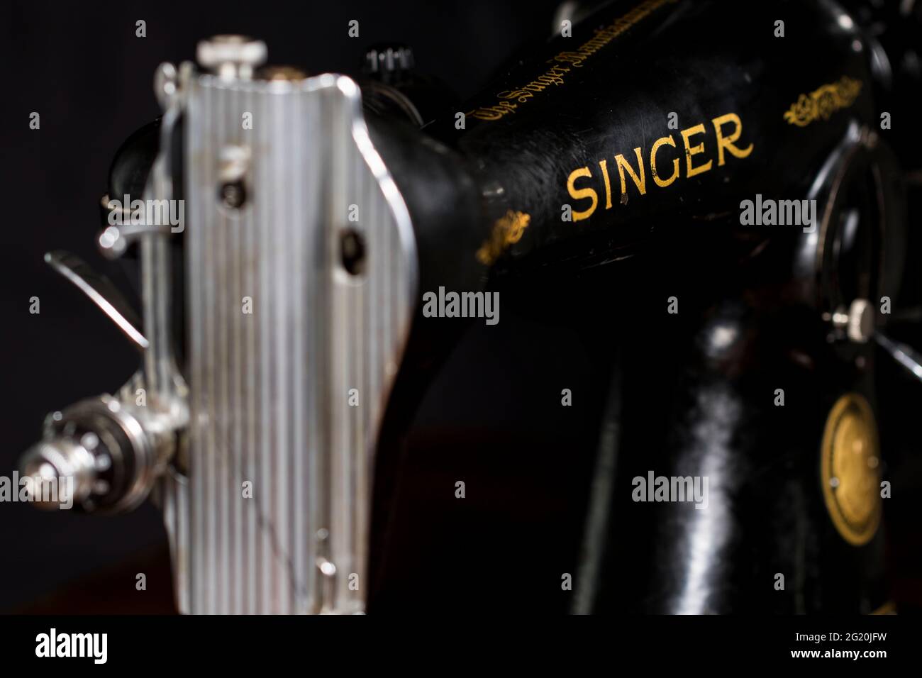 Cantante macchina da cucire vintage cantante 15-91 201 classico punto dritto. Foto Stock