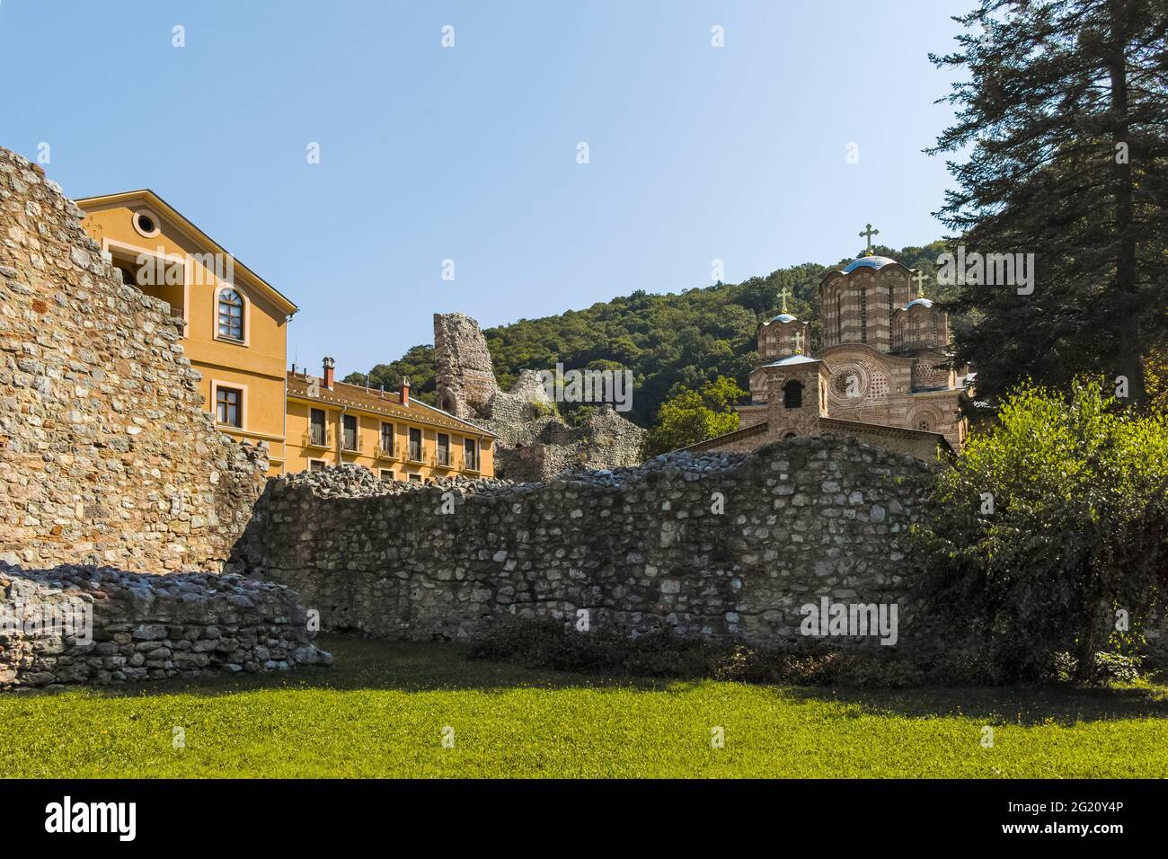 Monastero medievale di Ravanica dell'Ascensione di Gesù, Sumadija e Serbia occidentale Foto Stock