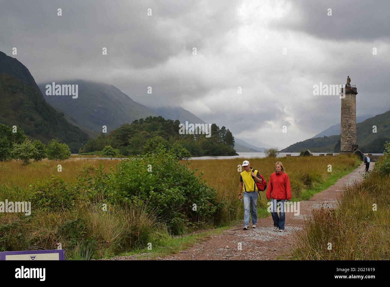 Recking a Glenfinnan Monument area, Lochaber, Highland, Scozia Foto Stock
