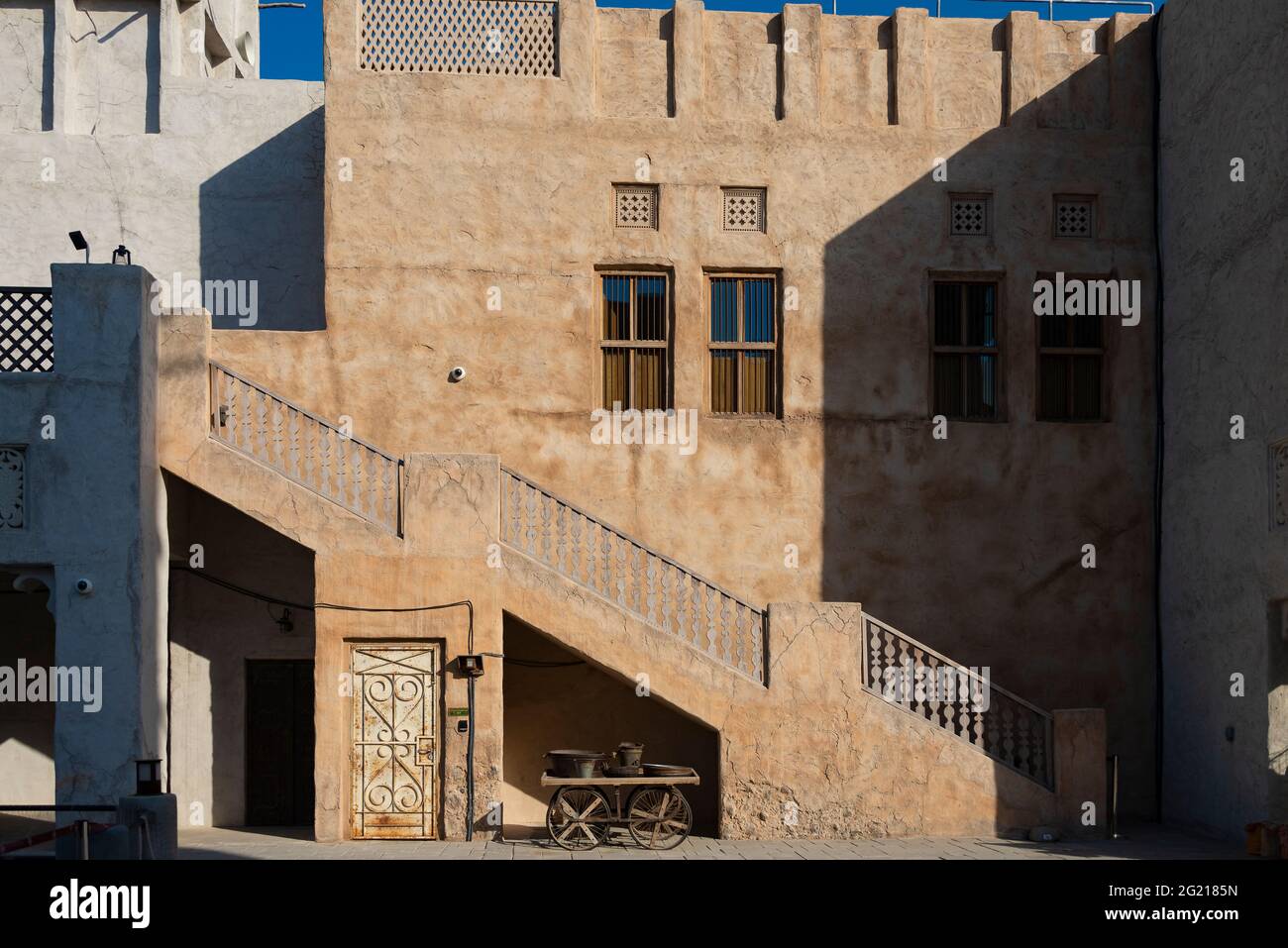 Vecchia architettura tradizionale dall'area di Creak a Dubai Foto Stock