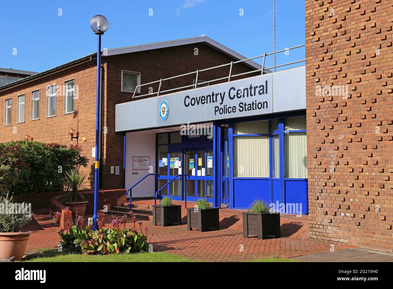 Coventry Central Police Station, Little Park Street, centro città, Coventry, West Midlands, Inghilterra, Gran Bretagna, Regno Unito, Europa Foto Stock