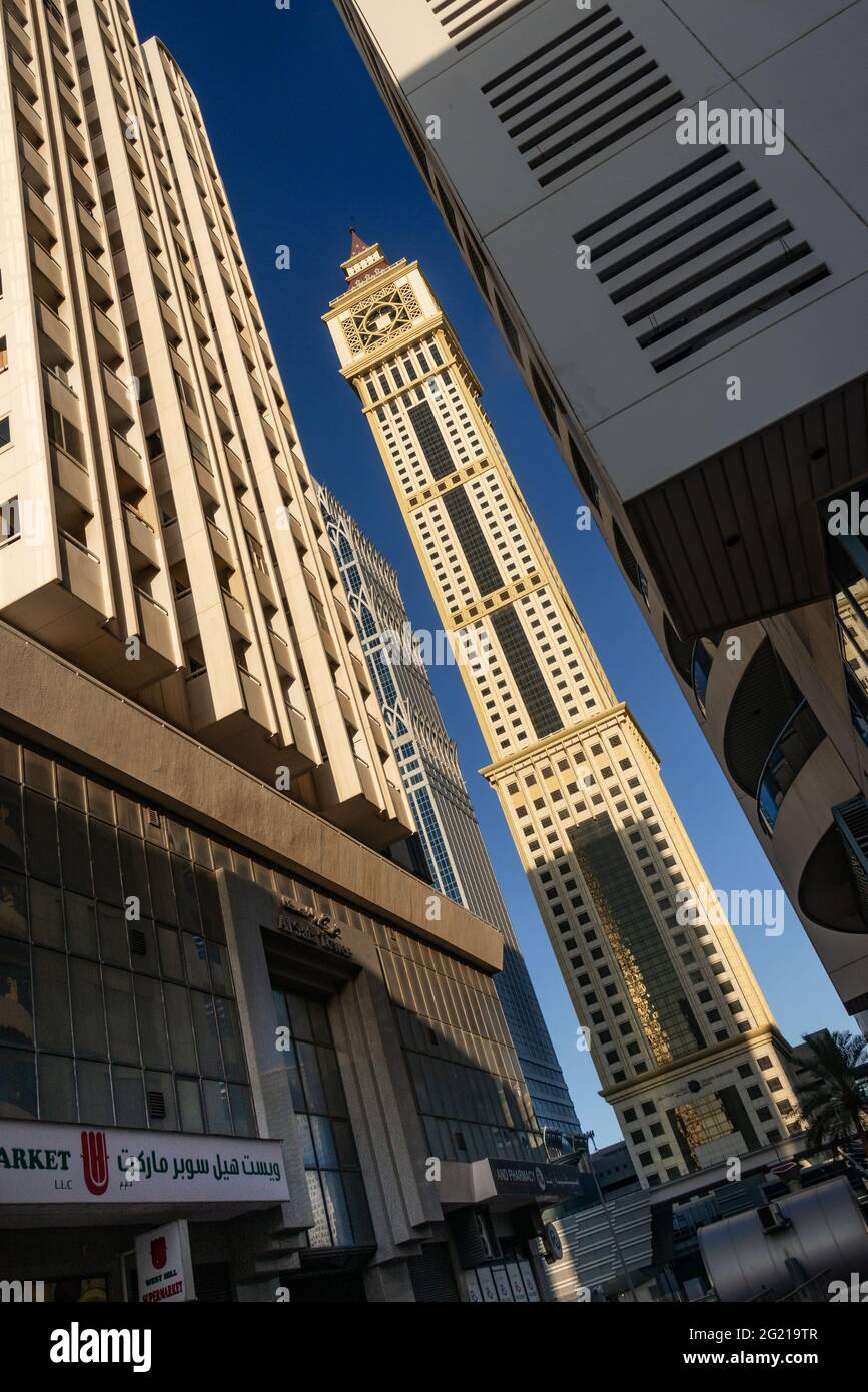 Architettura moderna da Dubai, Emirati Arabi Uniti Foto Stock