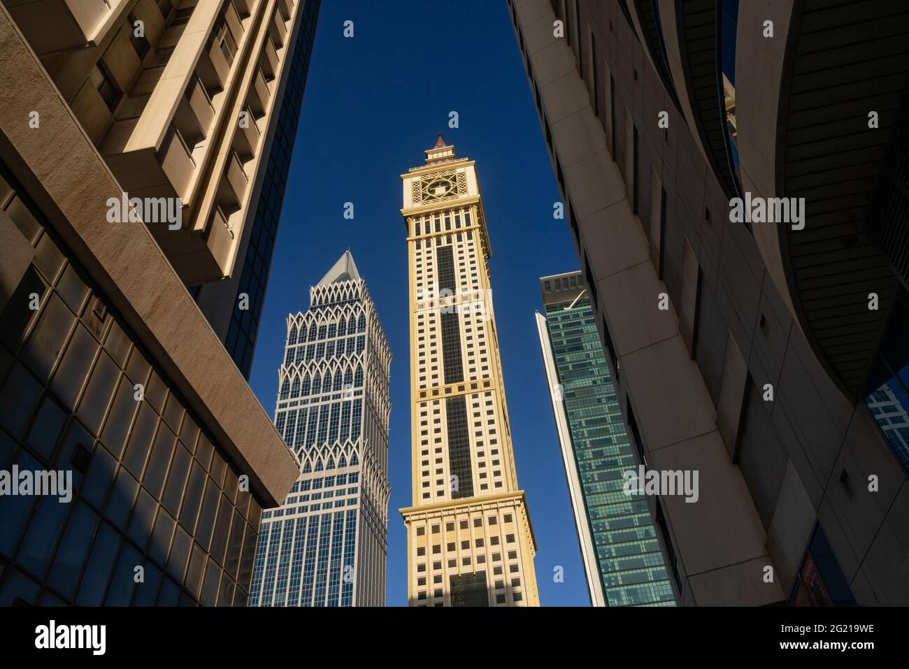 Architettura moderna da Dubai, Emirati Arabi Uniti Foto Stock