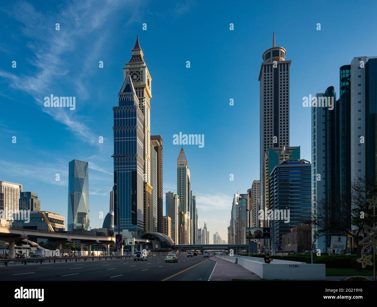 Architettura moderna da Dubai, Emirati Arabi Uniti Foto Stock