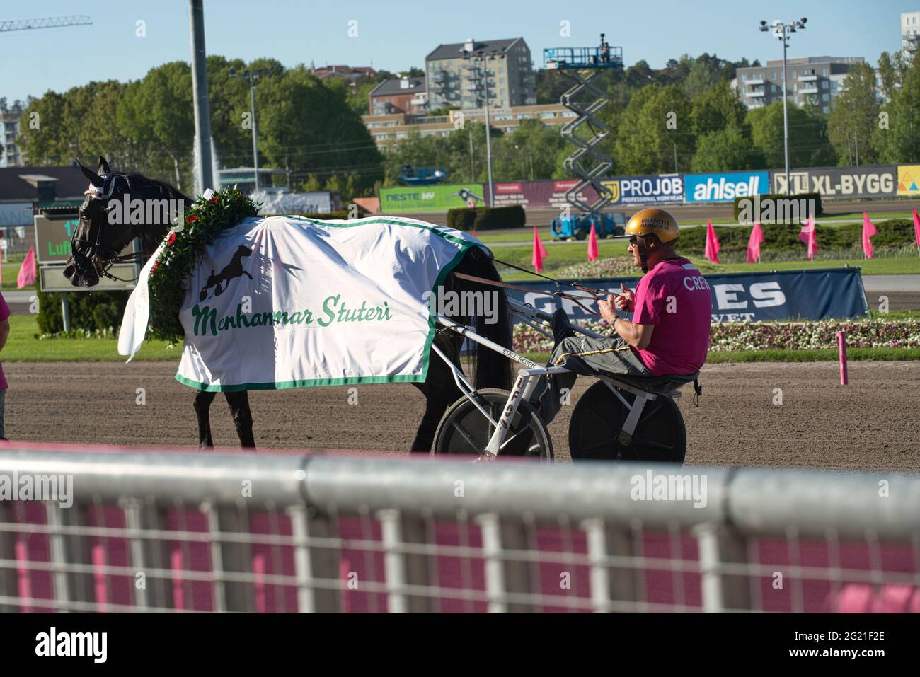 210530 - evento di trotting Elitloppet sul circuito di Solvalla a Stoccolma, Svezia. Foto di alta qualità Foto Stock