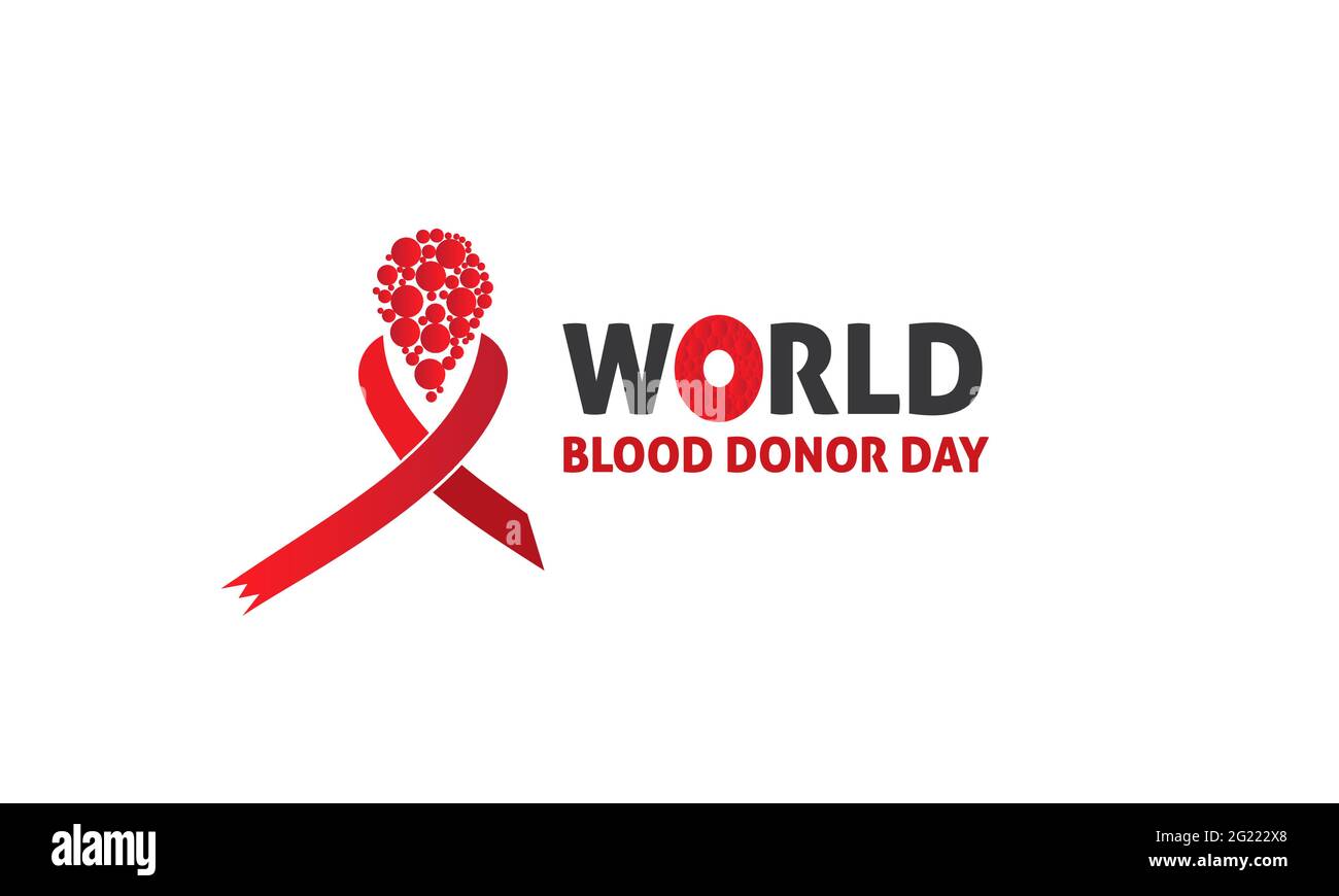 World Blood Donor Day Medical Prevention and Awareness Vector Vector background, Banner, Poster, Card osservato il mese di giugno di ogni anno. Illustrazione Vettoriale