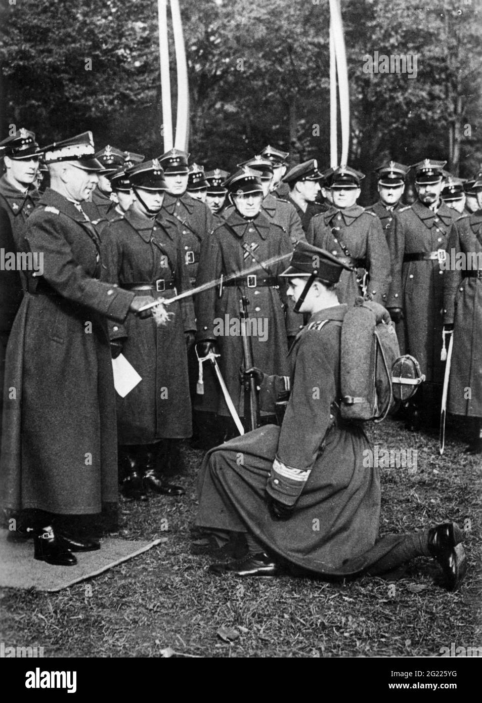 Militare, Polonia, ufficiali aspirante è promosso a ufficiale, 1930, 30, soldati, 20 ° secolo, Storico, storico, SOLO PER USO EDITORIALE Foto Stock