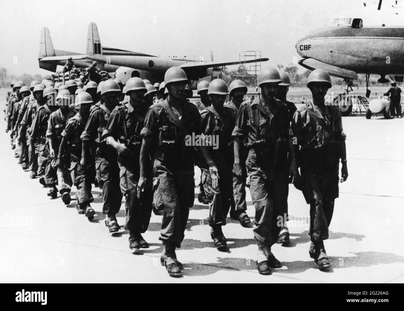 Politica, Nazioni Unite (ONU), forze di mantenimento della pace, assegnazione in Congo 1960 - 1964, DIRITTI-AGGIUNTIVI-AUTORIZZAZIONE-INFORMAZIONI-NON-DISPONIBILI Foto Stock