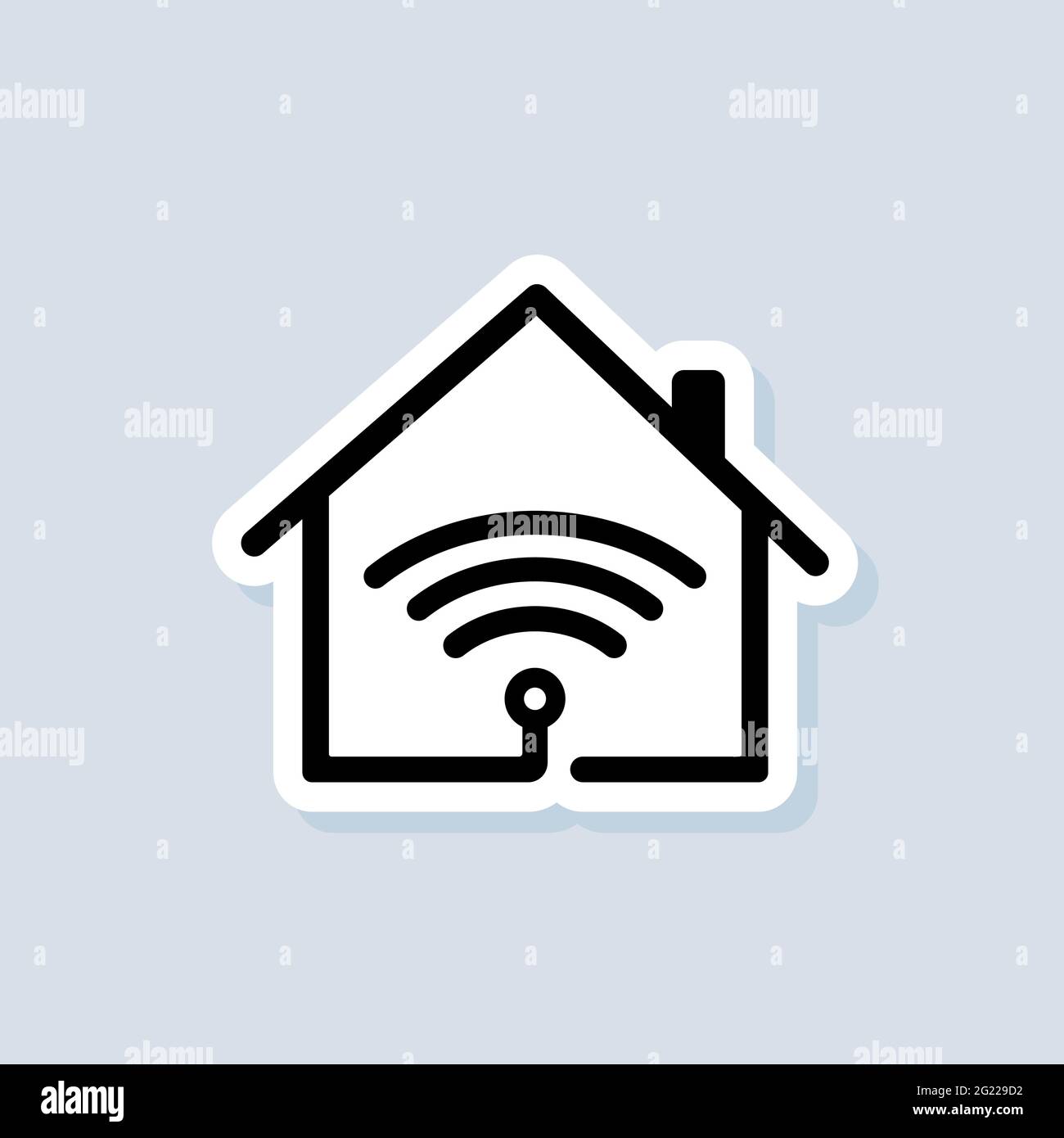 Logo Smart House. Icona Smart House. Automazione domestica. Il concetto di sistema domestico con controllo centralizzato wireless. Vettore su sfondo isolato. EP Illustrazione Vettoriale