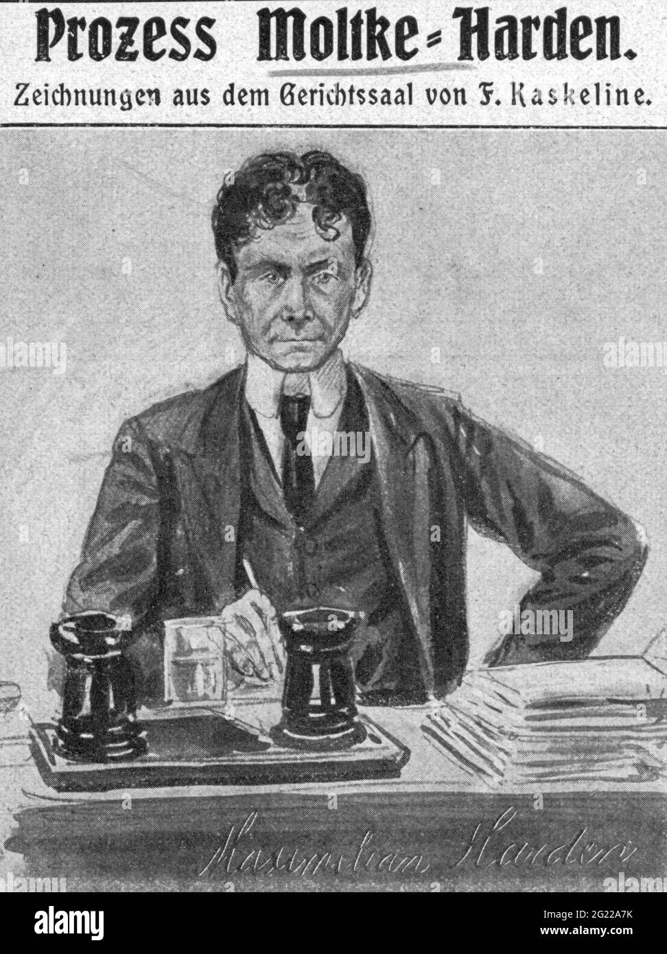 giustizia, cause, Moltke contro Harden, imputato Maximilian Harden, DIRITTI-AGGIUNTIVI-AUTORIZZAZIONE-INFO-NON-DISPONIBILE Foto Stock