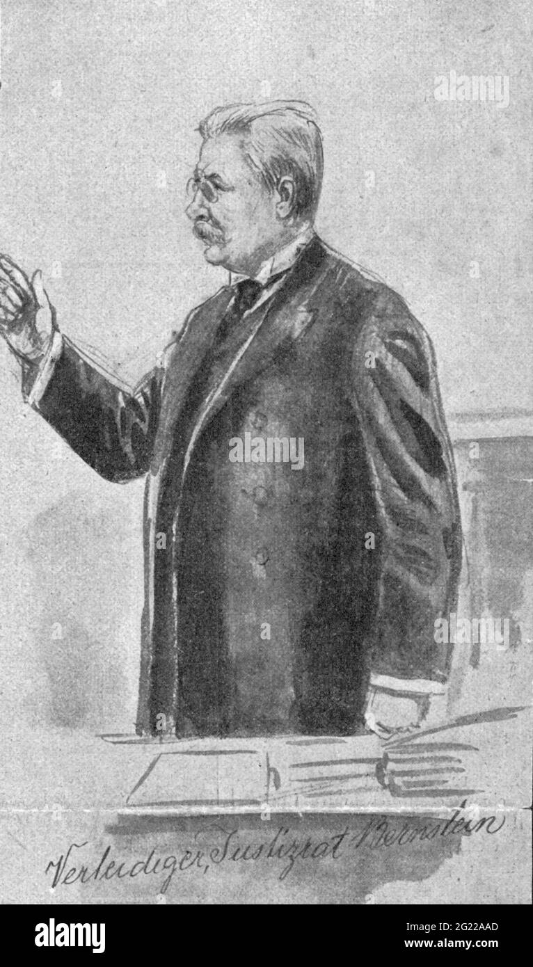 giustizia, cause, Moltke contro Harden, consigliere di giustizia Max Bernstein, DIRITTI-AGGIUNTIVI-AUTORIZZAZIONE-INFO-NON-DISPONIBILE Foto Stock