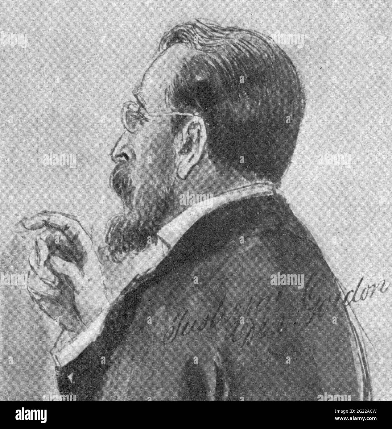 giustizia, cause legali, Moltke contro Harden, consigliere di giustizia Adolf von Gordon, DIRITTI-AGGIUNTIVI-AUTORIZZAZIONE-INFO-NON-DISPONIBILE Foto Stock