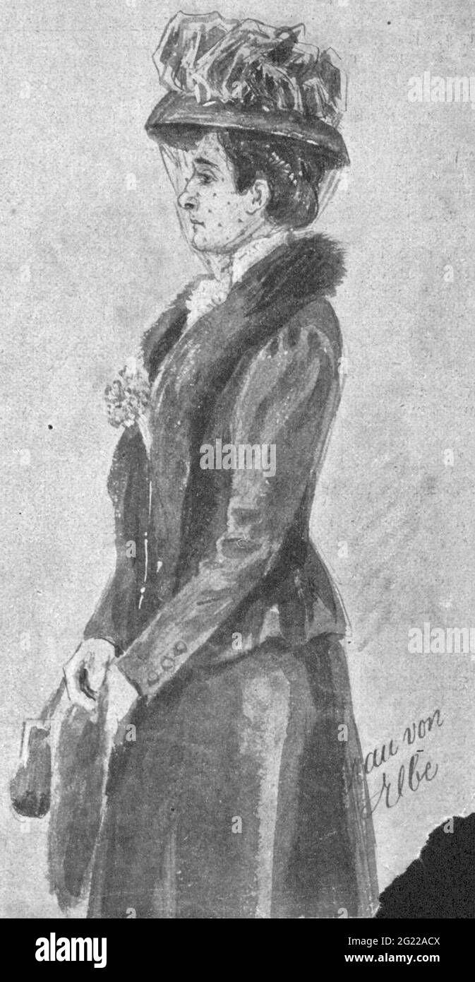 giustizia, cause, Moltke contro Harden, Witness Lili von Elbe, ADDITIONAL-RIGHTS-CLEARANCE-INFO-NOT-AVAILABLE Foto Stock