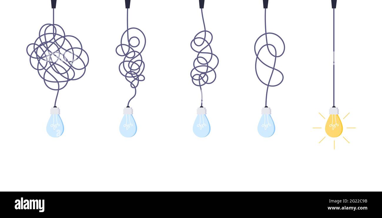 Caos semplificazione, risoluzione dei problemi e soluzioni aziendali idea di ricerca concetto vettore illustrazione. Un modo semplice e complesso dall'inizio all'idea. Mano Illustrazione Vettoriale Caos semplificazione, risoluzione dei problemi e soluzioni aziendali idea di ricerca concetto vettore illustrazione. Un modo semplice e complesso dall'inizio all'idea. Mano Illustrazione Vettoriale
