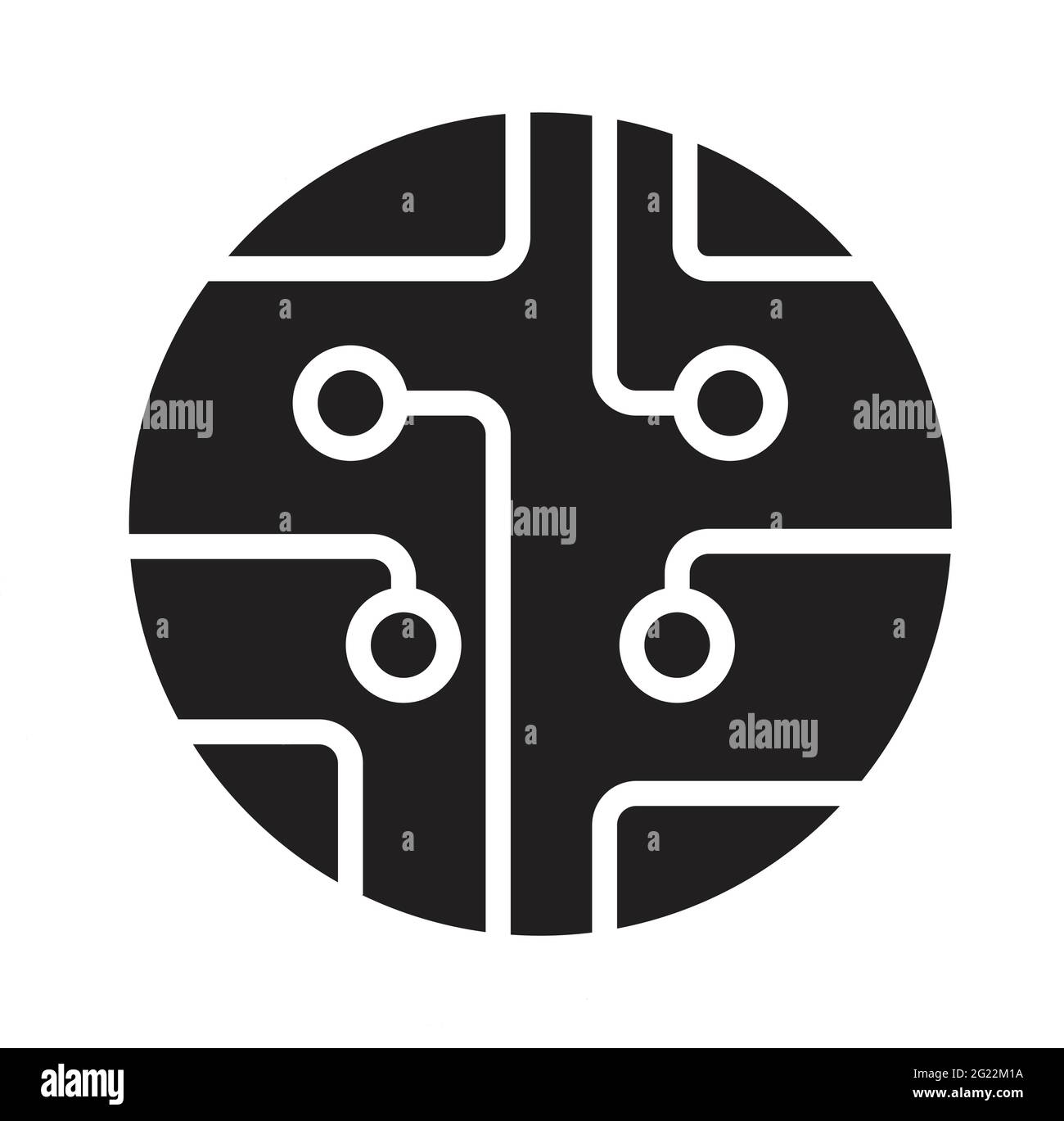 Scheda a circuito stampato, vettore di icone del contorno della tecnologia. Per la progettazione di siti Web, logo, app, interfaccia utente. Illustrazione vettoriale Illustrazione Vettoriale