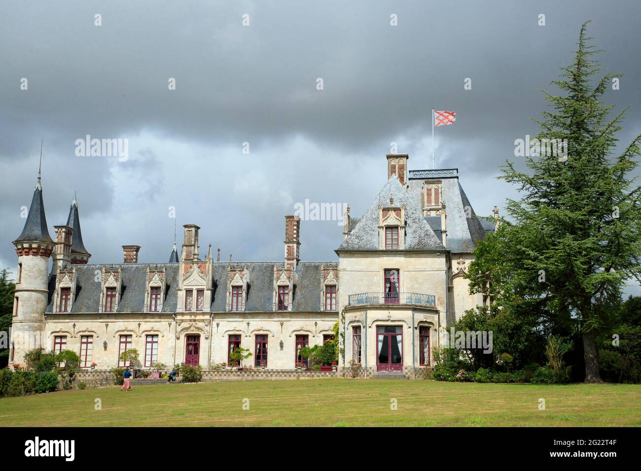 Regniere Ecluse (Francia settentrionale): Il castello, edificio registrato come monumento storico nazionale (francese 'Monument historique') Foto Stock