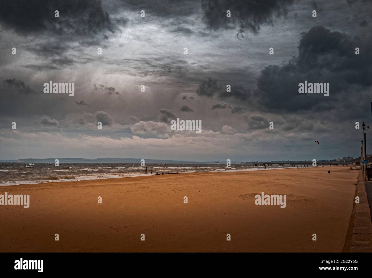 Boscombe Beach, Bournemouth, Inghilterra Foto Stock