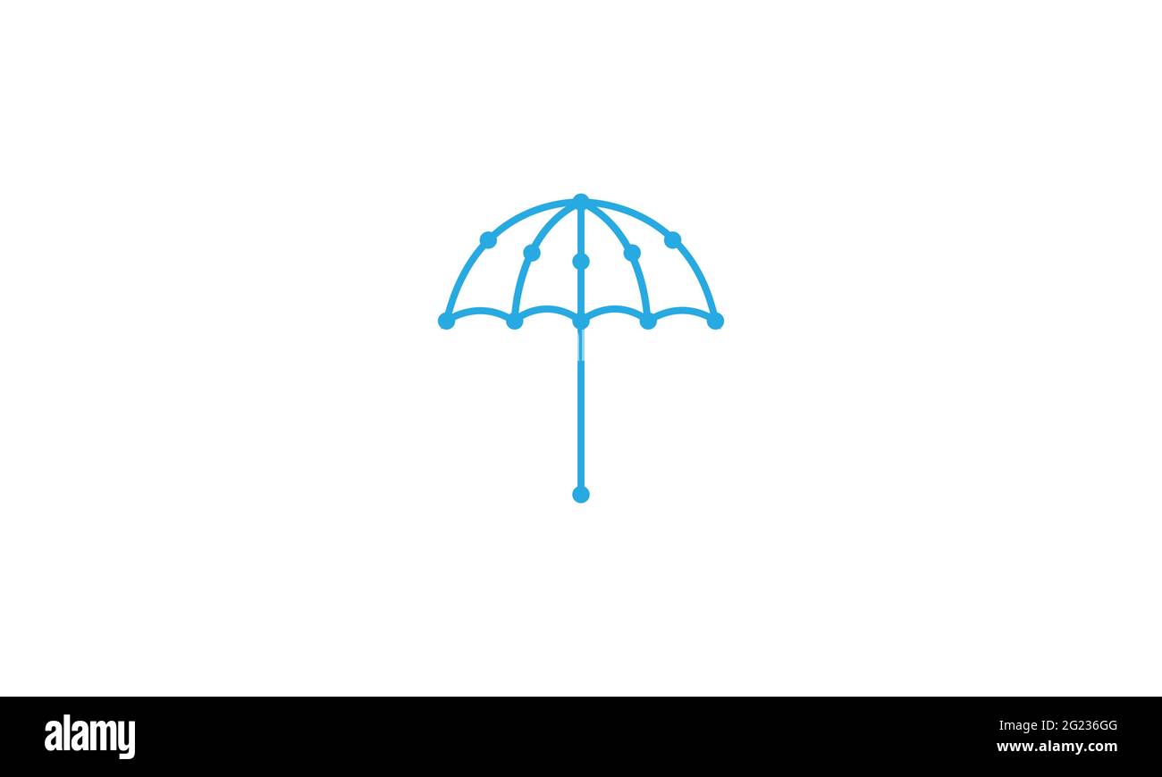 le linee collegano il logo dell'ombrello tecnico disegno dell'icona  vettoriale Immagine e Vettoriale - Alamy