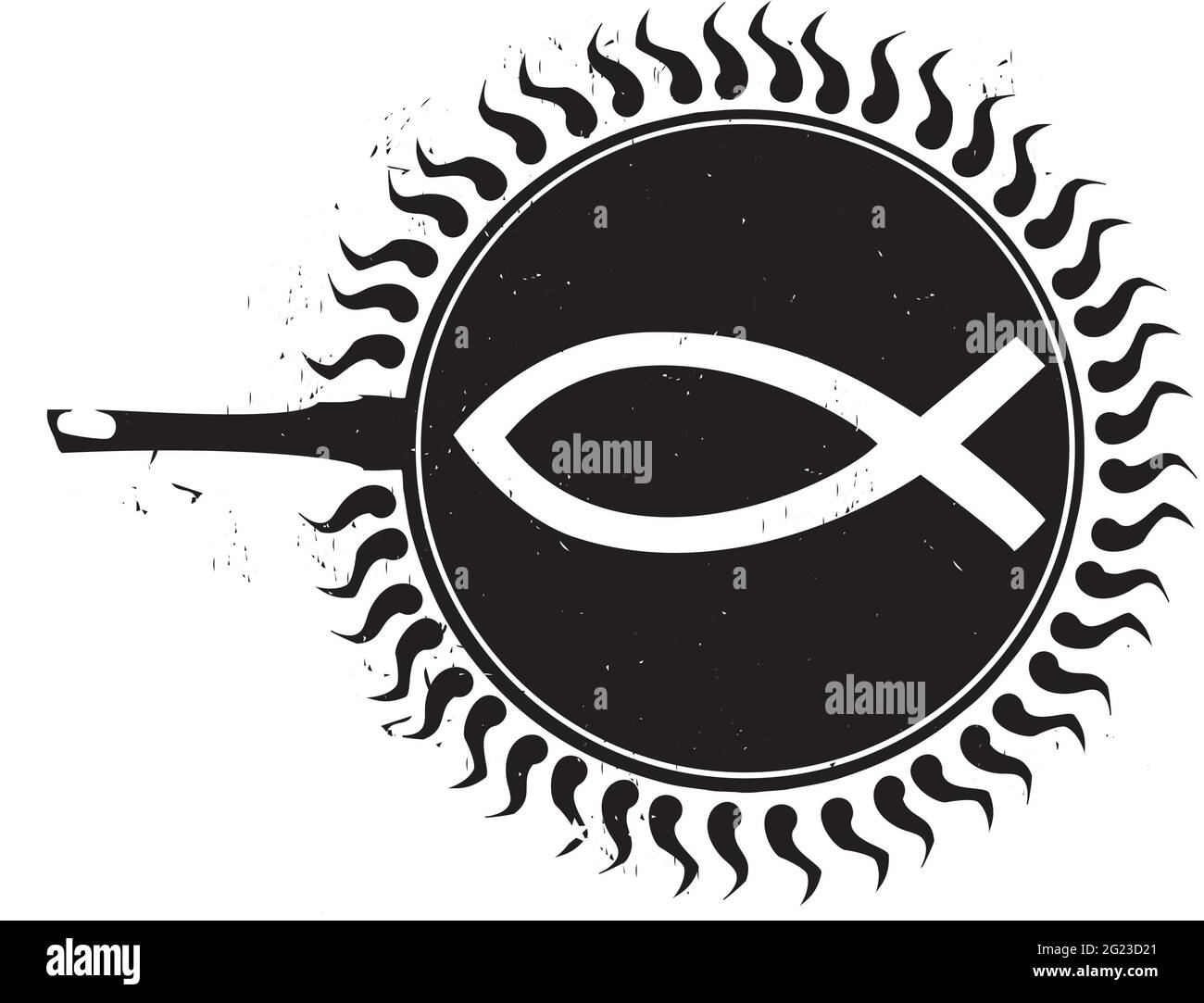Simbolo del pesce cristiano Foto e Immagini Stock in Bianco e Nero - Alamy