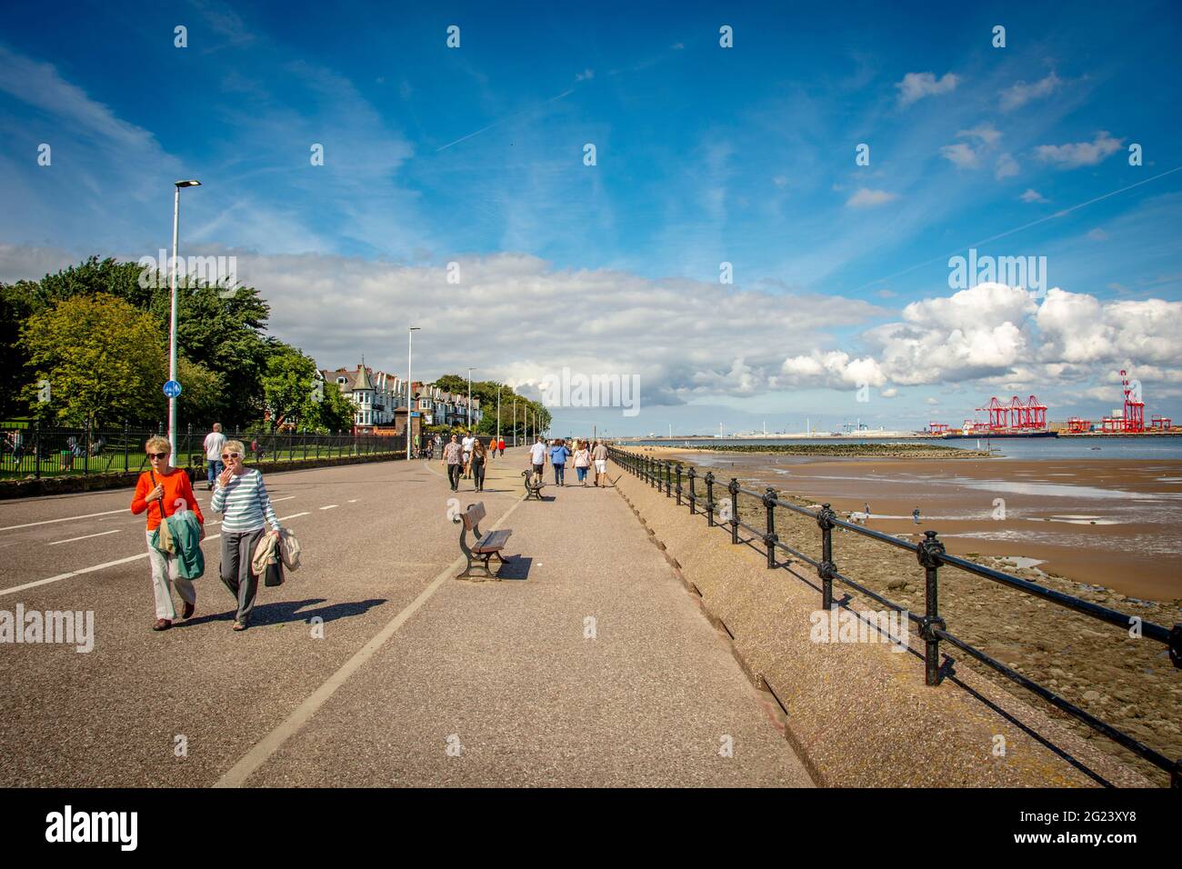Egremont Promenade, Wallasey, Liverpool Foto Stock