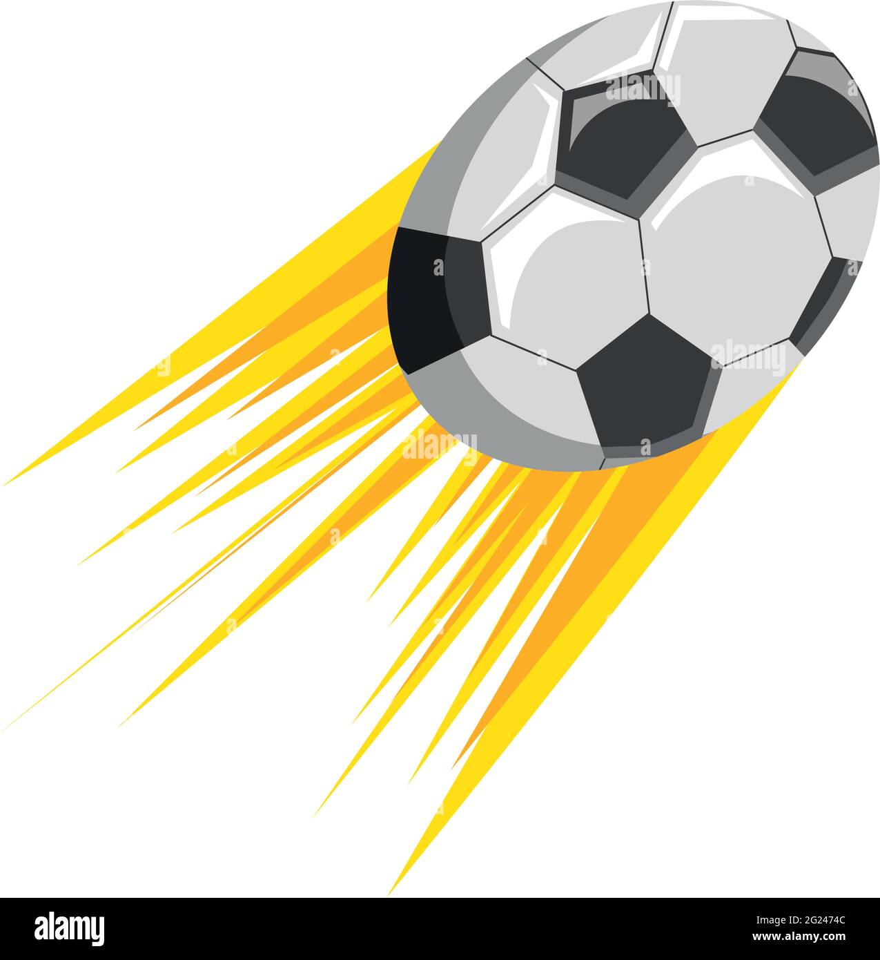 pallone da calcio flying Illustrazione Vettoriale