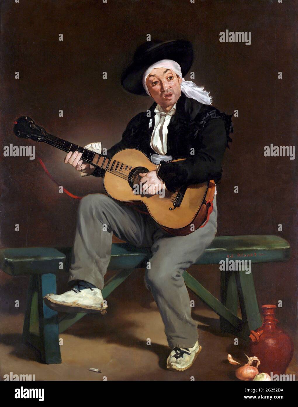 The Spanish Singer di Edouard Manet (1832-1883), olio su tela, 1860 Foto Stock