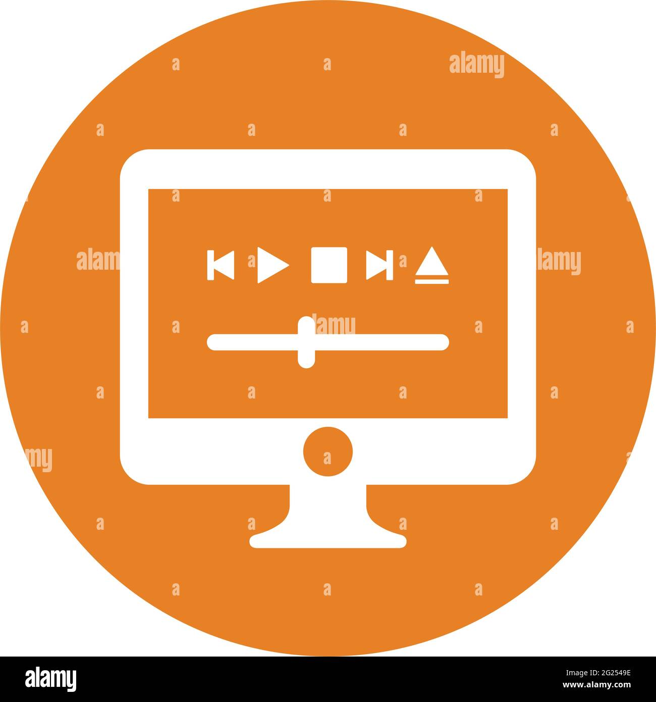 Pausa, icona dello schermo video - perfetta per la progettazione e lo sviluppo di siti Web, file stampati e presentazioni, materiali promozionali, illustrazioni Illustrazione Vettoriale