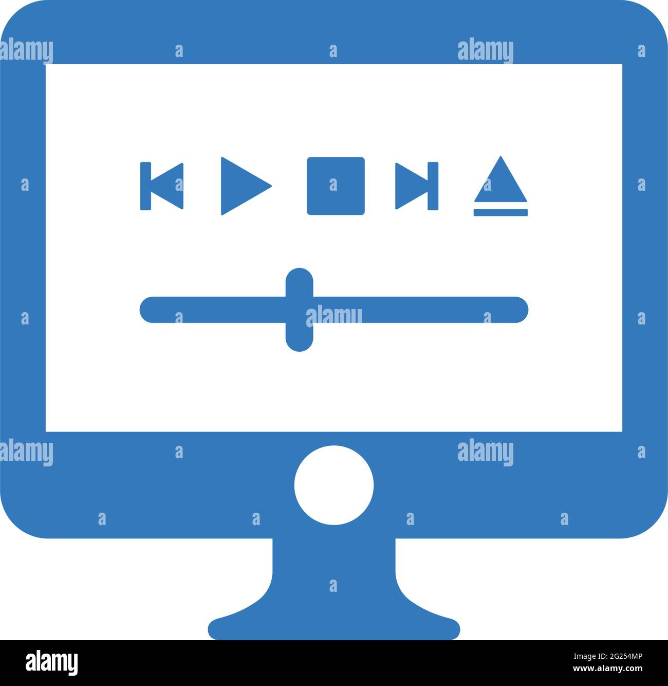 Pausa, icona dello schermo video - perfetta per la progettazione e lo sviluppo di siti Web, file stampati e presentazioni, materiali promozionali, illustrazioni Illustrazione Vettoriale