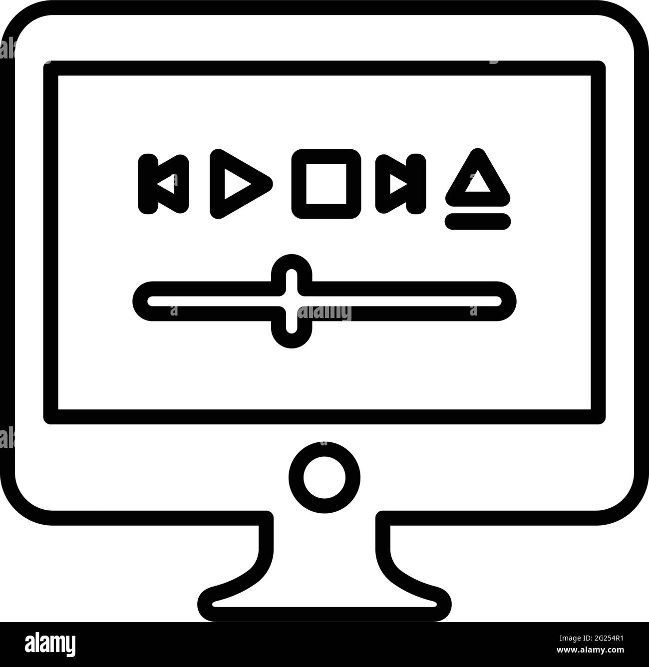 Pausa, icona dello schermo video - perfetta per la progettazione e lo sviluppo di siti Web, file stampati e presentazioni, materiali promozionali, illustrazioni Illustrazione Vettoriale