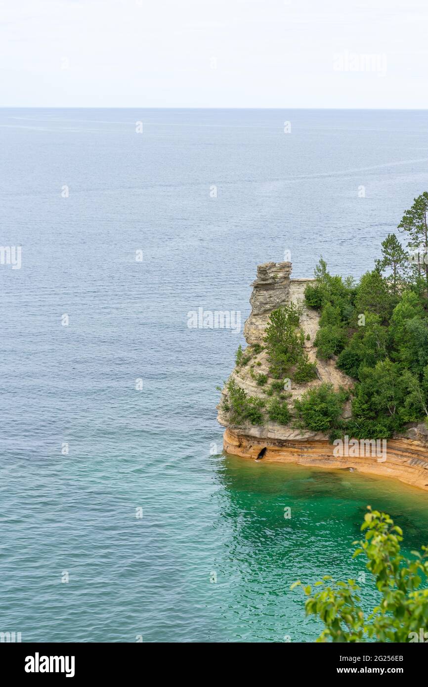 Pictured Rocks National Lake Shore Michigan state on Lake Superior. L'Upper Peninsula del Michigan Foto Stock