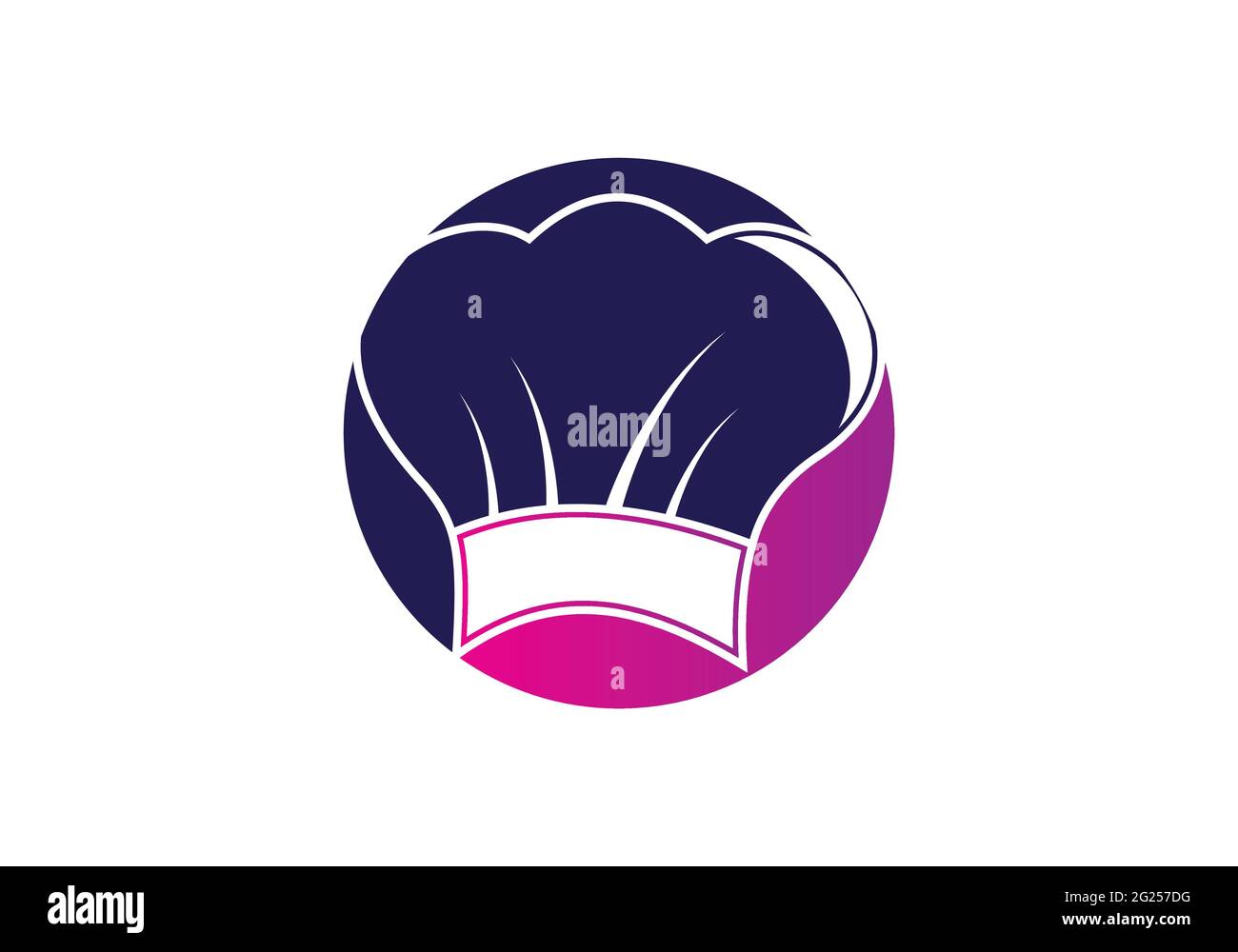 Logo Creative Chef Hat modello Vector Design Illustration. Illustrazione Vettoriale