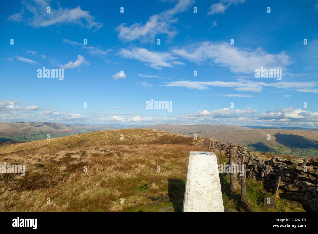 La vetta del Calf Top a Barbondale Cumbria Foto Stock