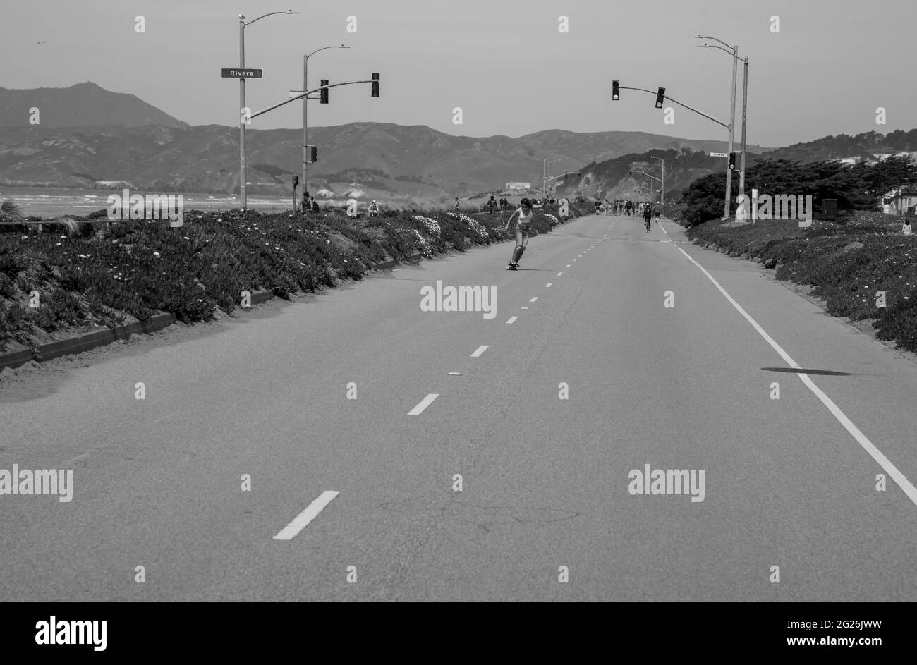 Grande autostrada durante Pandemic Foto Stock