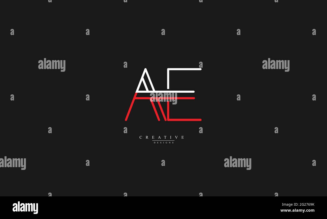 Lettere alfabetiche iniziali Logo monogramma AE EA A e Illustrazione Vettoriale
